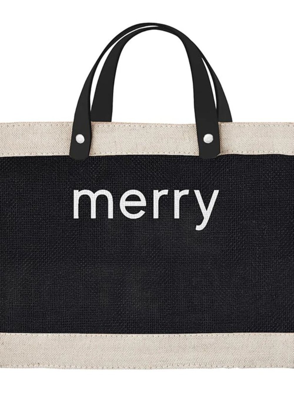 Santa Barbara Design Jute Mini Market Tote - MERRY/NWT